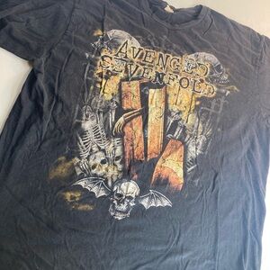 Avenged sevenfold bay island black T shirt large